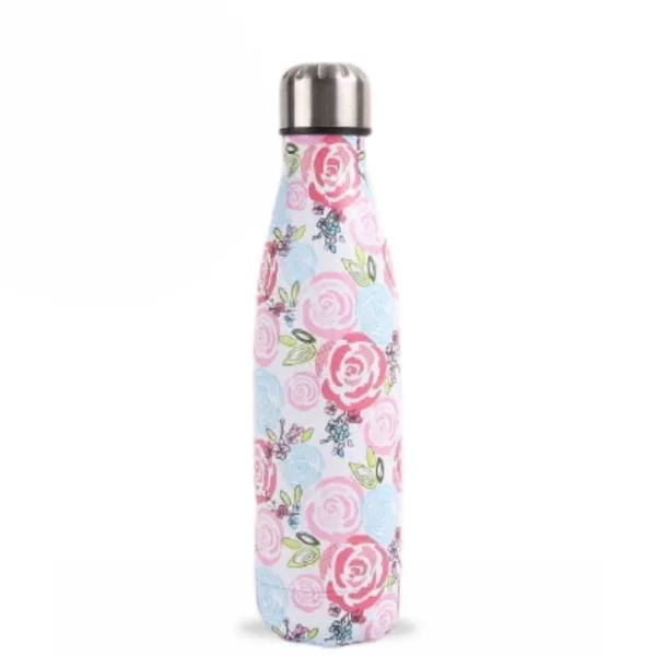Bouteille Isotherme 500ml Fleurs Roses