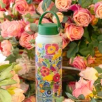 gourde multicolore à fleurs