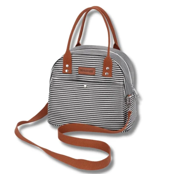 Sac à Déjeuner Isotherme à Rayures