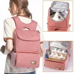 sac à dos isotherme rose pour nourrissons