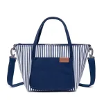 Sac à Lunch Isotherme de Luxe à Rayures pour Femme