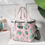 sac isotherme 7 litres vert rose pour pique-nique