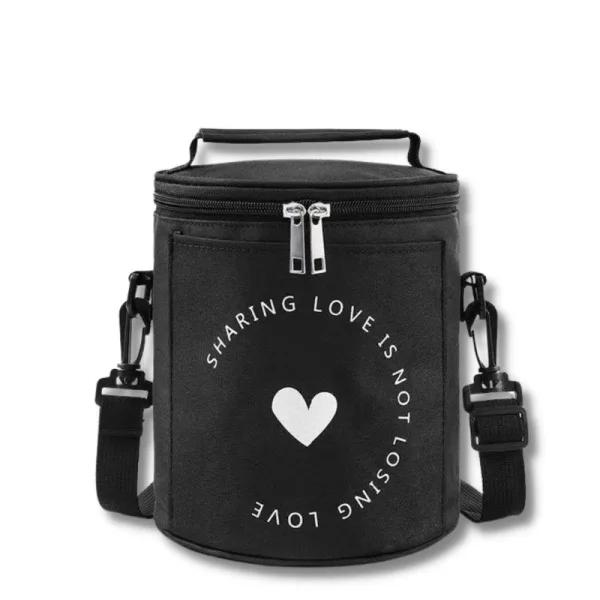 Sac Isotherme Noir Cylindrique