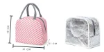 sac isotherme pour déjeuner rayé rose