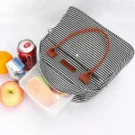 sac isotherme rayé pour repas