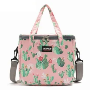 Sac Isotherme Repas 7 Litres Design Vert et Rose
