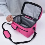 sac isotherme rose pour transporter repas