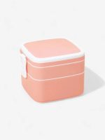 bento carré à double couche de 1l