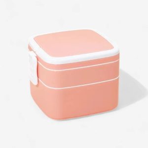 bento carré à double couche de 1l