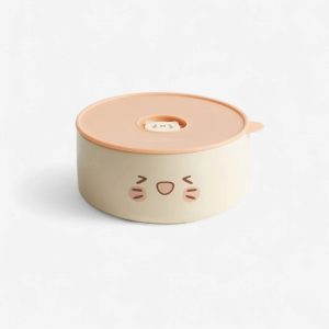 bento rond en céramique pour enfant chaton