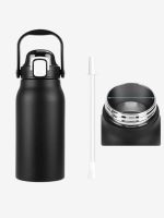 bouteille inox avec paille intégrée