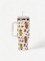 bouteille isotherme de Noël avec paille