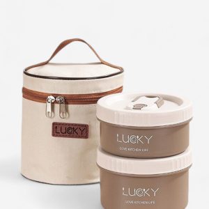 coffret lucky lunch box chauffante en acier inoxydable