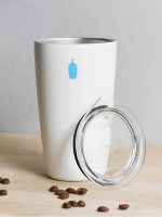 gobelet isotherme blanc en inox pour café