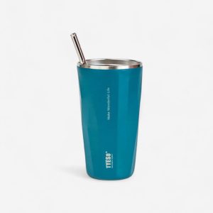 gobelet isotherme en inox 600ml avec paille rétractable