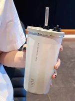gobelet réutilisable en inox avec paille