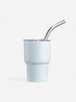 gourde avec paille miniature en inox