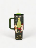 gourde de Noël isotherme avec paille