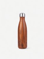 gourde en inox avec finition bois
