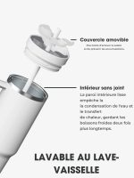 gourde en inox design avec paille