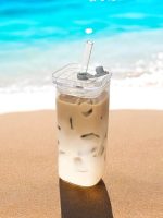 gourde en verre avec paille de 350ml
