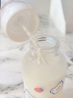 gourde enfant en verre avec paille de 320ml