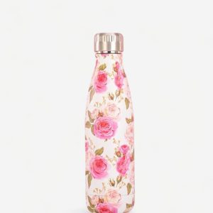 gourde fleurie rose