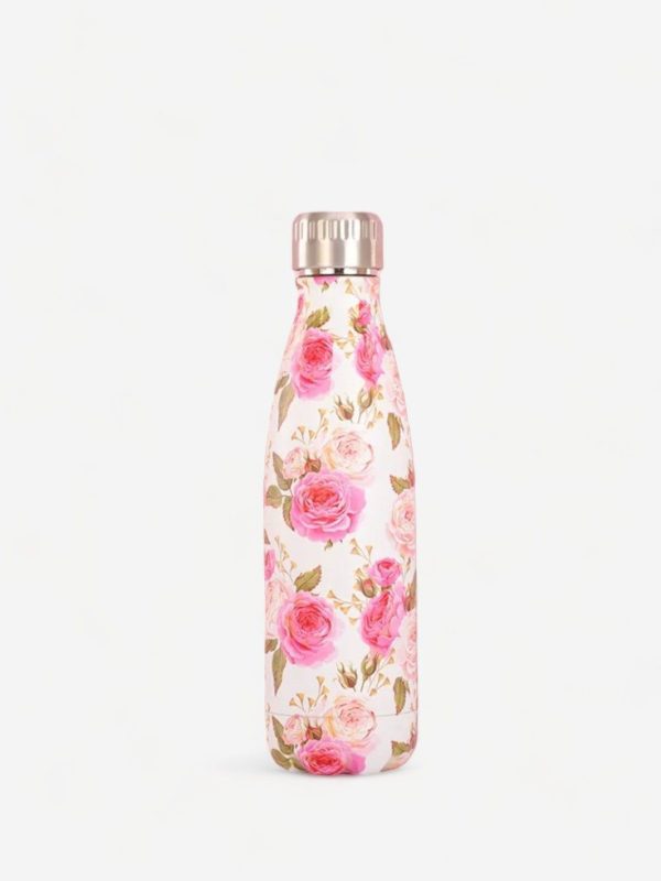 gourde fleurie rose