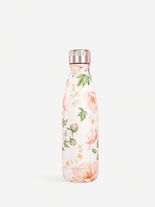 gourde fleurie rose clair