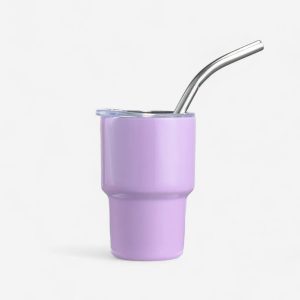 gourde isotherme avec paille miniature en inox