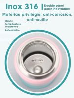 gourde isotherme écoresponsable avec mousqueton