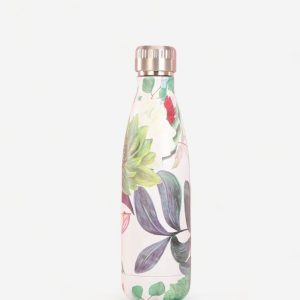 gourde isotherme fleurie fleur verte