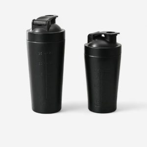 gourde sport shaker en inox avec mélangeur