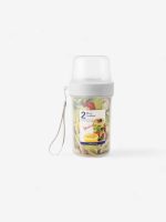 lunch box en plastique colorée pour salade
