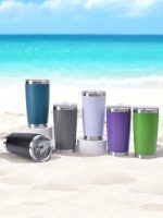tasse en acier inoxydable avec couvercle